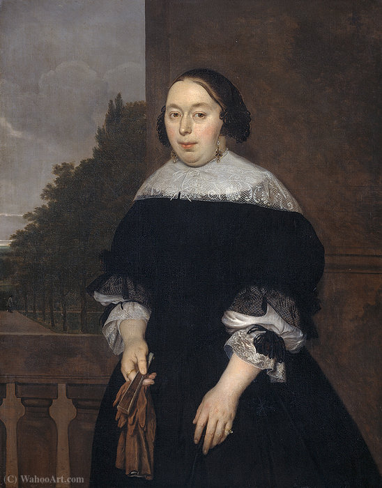 WikiOO.org - Encyclopedia of Fine Arts - Maleri, Artwork Ludolf Leendertsz De Jongh - Portrait of Aletta van Ravensberg