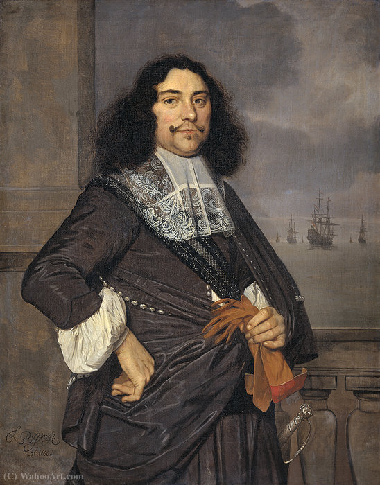 WikiOO.org - 백과 사전 - 회화, 삽화 Ludolf Leendertsz De Jongh - Portrait of Jan van Nes