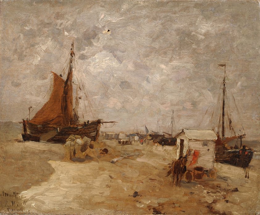 Wikioo.org - The Encyclopedia of Fine Arts - Painting, Artwork by Ludwig Munthe - Dutch fishing folk