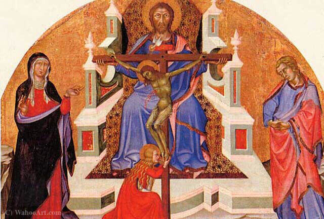 Wikioo.org - สารานุกรมวิจิตรศิลป์ - จิตรกรรม Manfredi De Battilor Bartolo Di Fredi Fredi - Altarpiece of the Trinity