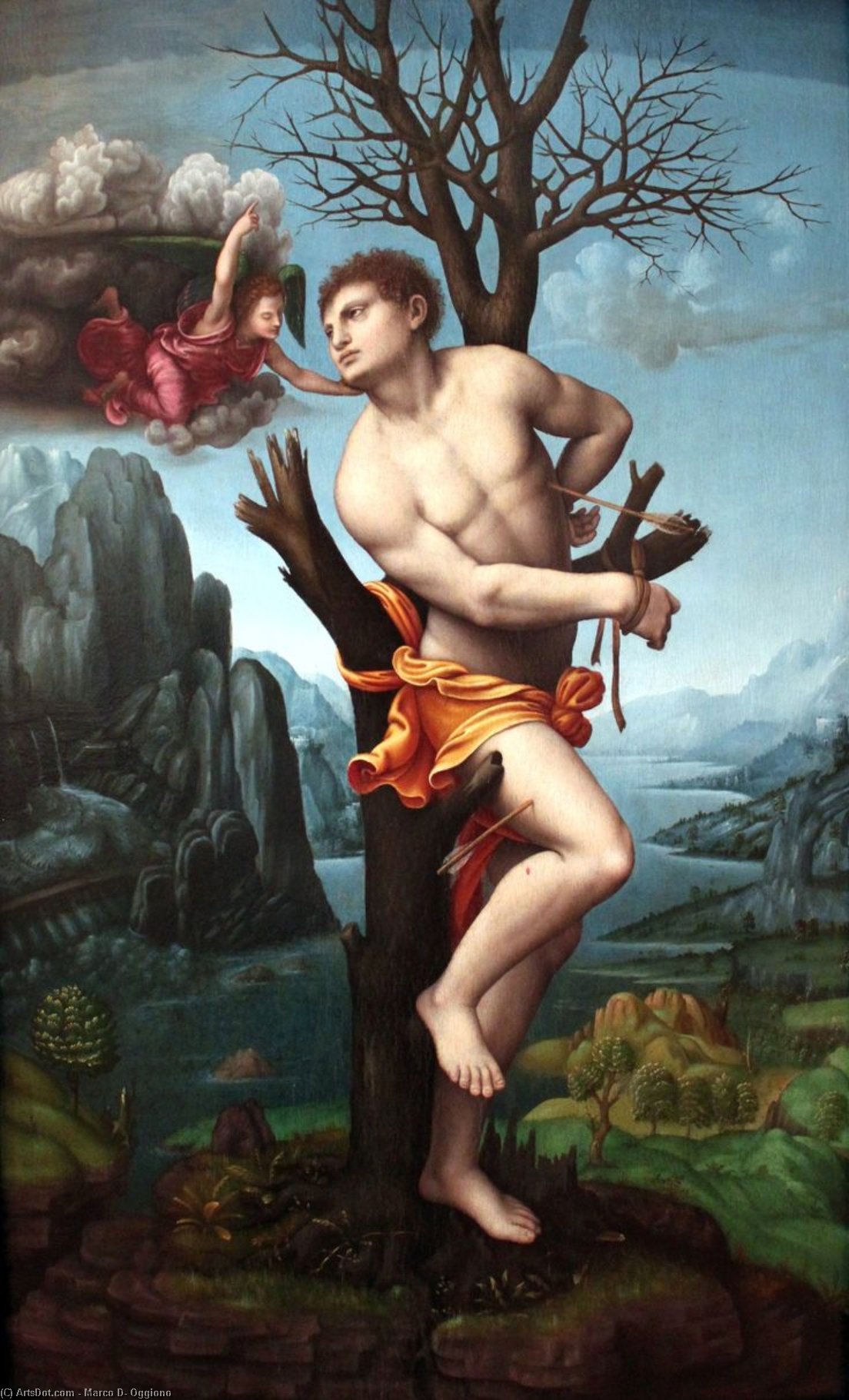 WikiOO.org - Encyclopedia of Fine Arts - Maľba, Artwork Marco D' Oggiono - Saint sebastian