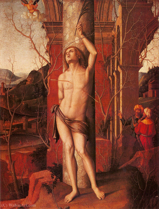 Wikioo.org - The Encyclopedia of Fine Arts - Painting, Artwork by Marco Palmezzano - Saint sebastian