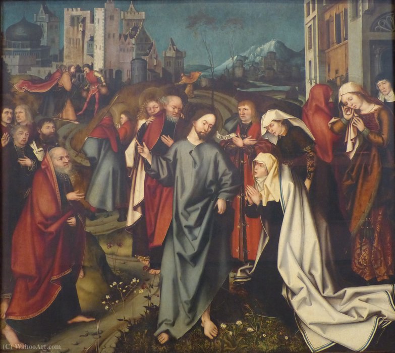 Wikioo.org - The Encyclopedia of Fine Arts - Painting, Artwork by Martin Schaffner - Farewell Christ from his mother