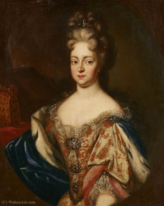 WikiOO.org - Enciklopedija dailės - Tapyba, meno kuriniai Martin Van Meytens - Portrait of Elisabeth Christine of Brunswick-Wolfenbüttel