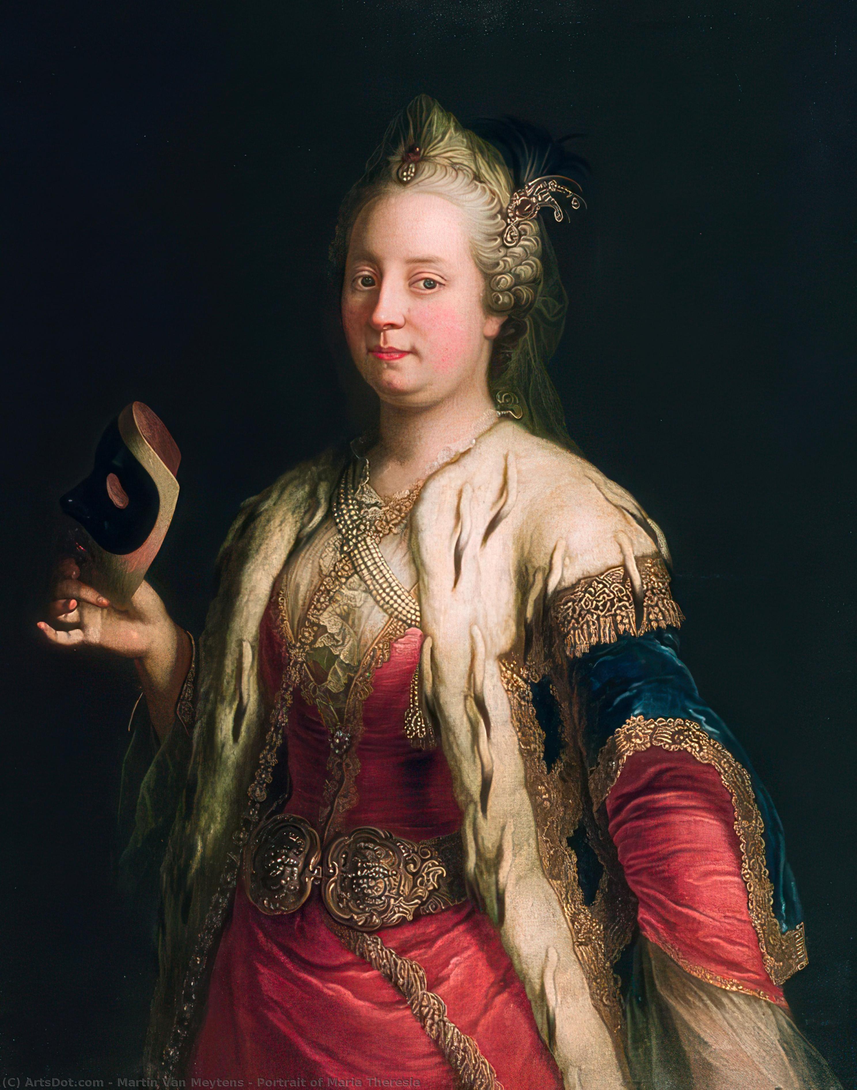 Wikioo.org - The Encyclopedia of Fine Arts - Painting, Artwork by Martin Van Meytens - Portrait of Maria Theresia