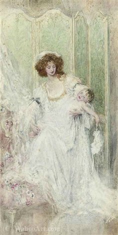 Wikioo.org - The Encyclopedia of Fine Arts - Painting, Artwork by Mary L Gow - His majesty, the baby