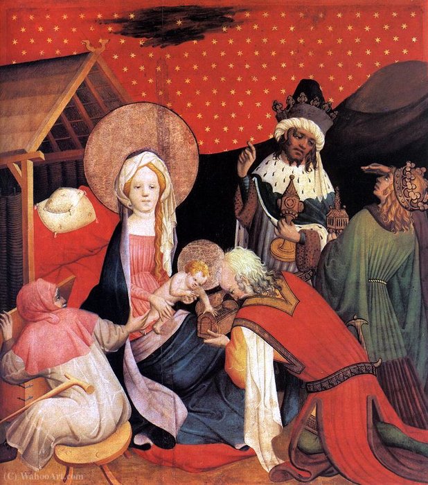 WikiOO.org - Encyclopedia of Fine Arts - Målning, konstverk Master Francke (Frater Francke) - The Adoration of the Magi
