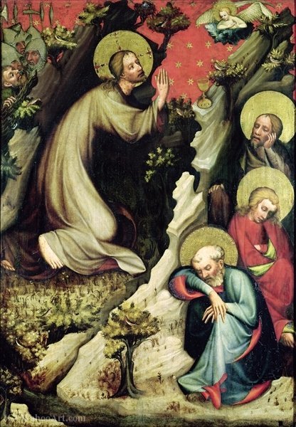 Wikioo.org - The Encyclopedia of Fine Arts - Painting, Artwork by Master Of The Trebon Altarpiece - Agony in the Garden