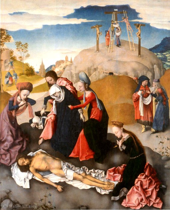 WikiOO.org - Encyclopedia of Fine Arts - Festés, Grafika Master Of The Virgo Inter Virgines - Lamentation of Christ