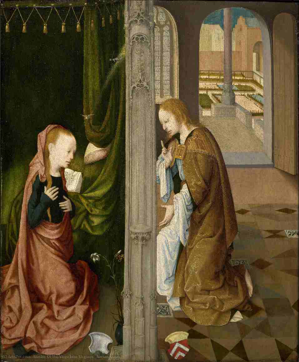 WikiOO.org - Encyclopedia of Fine Arts - Maalaus, taideteos Master Of The Virgo Inter Virgines - Annunciation
