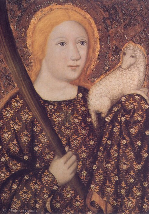 WikiOO.org - Enciclopédia das Belas Artes - Pintura, Arte por Master Theoderic - Saint Agnes of Rome