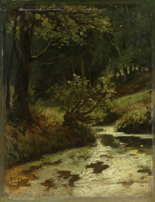 Wikioo.org - The Encyclopedia of Fine Arts - Painting, Artwork by Matthijs Maris - Brook in the Woods near Oosterbeek