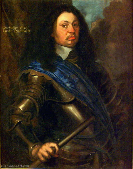 Wikioo.org - สารานุกรมวิจิตรศิลป์ - จิตรกรรม Matthäus The Younger Merian - Portrait of Gustaf Adolf Lewenhaupt