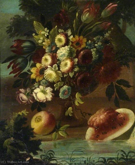 Wikioo.org - The Encyclopedia of Fine Arts - Painting, Artwork by Michele Pace Del Campidoglio - Flowers and Fruit