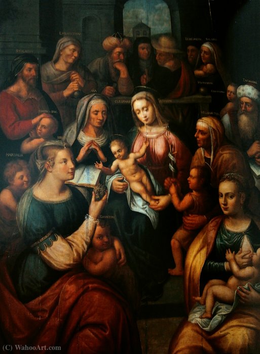 Wikioo.org - The Encyclopedia of Fine Arts - Painting, Artwork by Michiel Van Coxcie - Family of Mary.