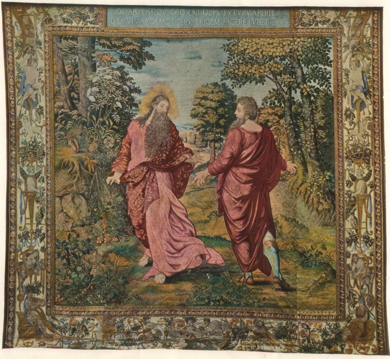 Wikioo.org - The Encyclopedia of Fine Arts - Painting, Artwork by Michiel Van Coxcie - God's conversation with Noah