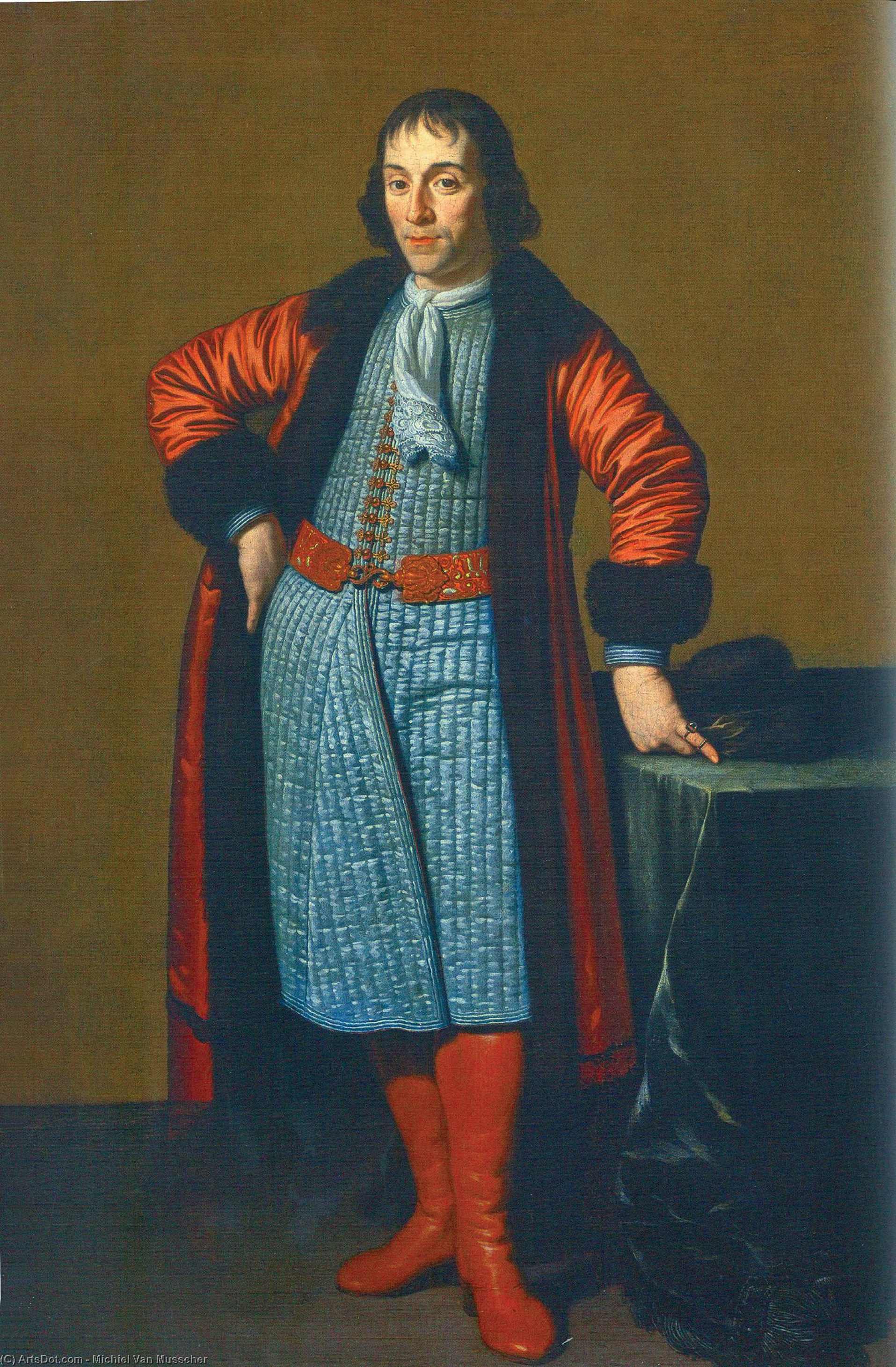 WikiOO.org - Enciklopedija dailės - Tapyba, meno kuriniai Michiel Van Musscher - Portrait of Aleksandr Danilovich Menshikov