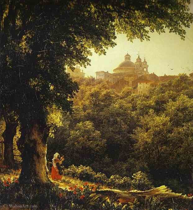 Wikioo.org - The Encyclopedia of Fine Arts - Painting, Artwork by Mikhail Lebedev - Ariccia near Rome