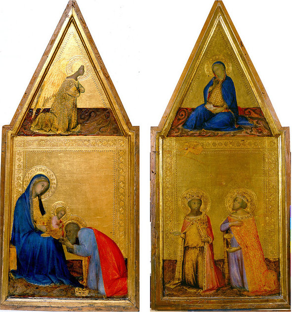 WikiOO.org - Enciclopédia das Belas Artes - Pintura, Arte por Naddo Ceccarelli - The Annunciation & Adoration of the Magi
