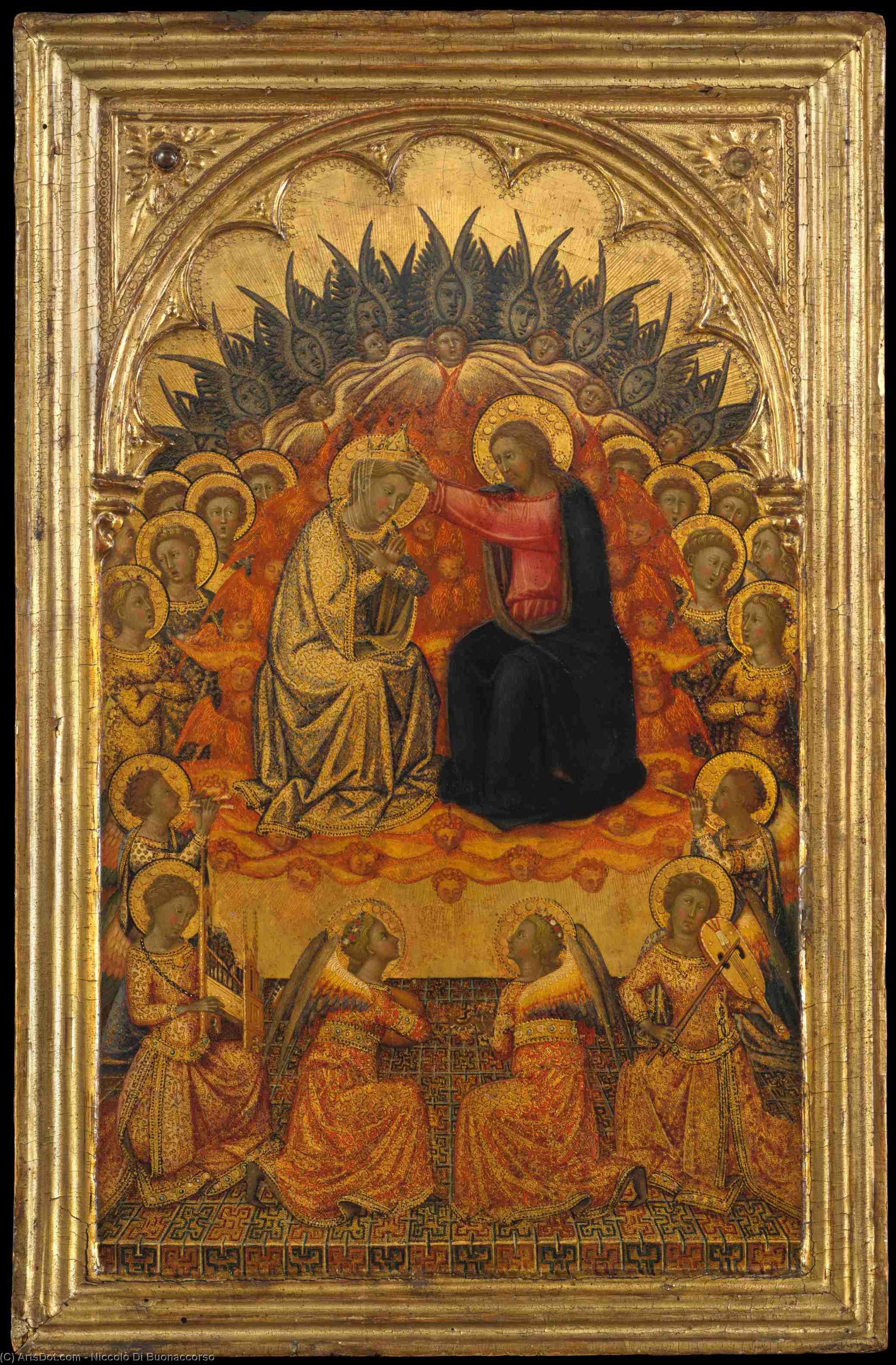 Wikioo.org - สารานุกรมวิจิตรศิลป์ - จิตรกรรม Niccolò Di Buonaccorso - Coronation of the Virgin