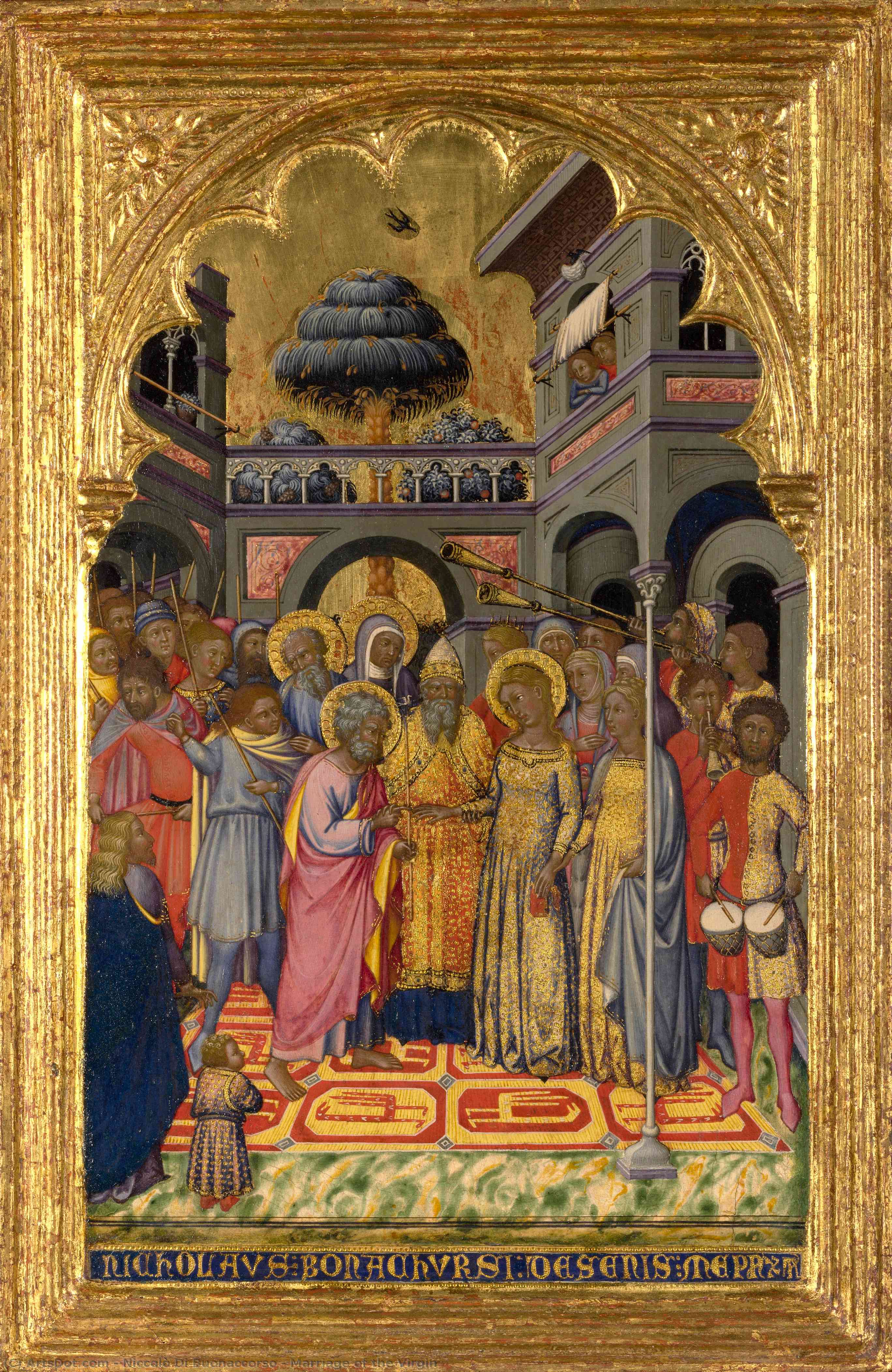 Wikioo.org - The Encyclopedia of Fine Arts - Painting, Artwork by Niccolò Di Buonaccorso - Marriage of the Virgin