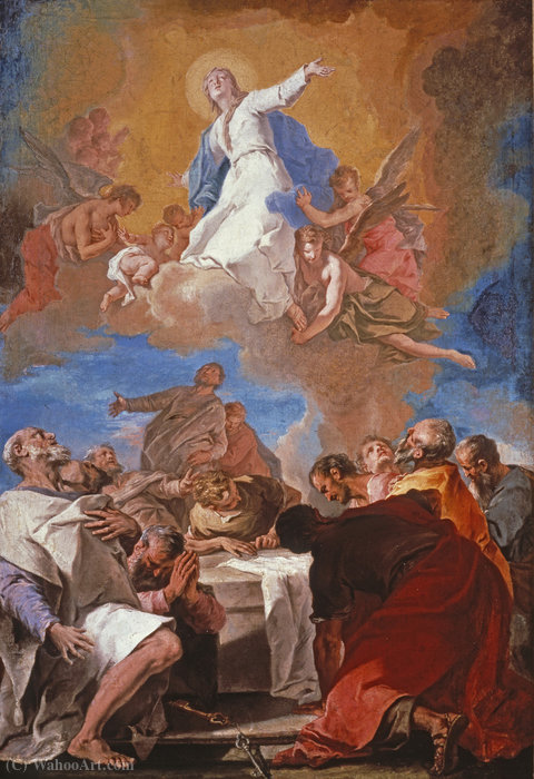 Wikioo.org - The Encyclopedia of Fine Arts - Painting, Artwork by Nicola Grassi - Assumption of Mary