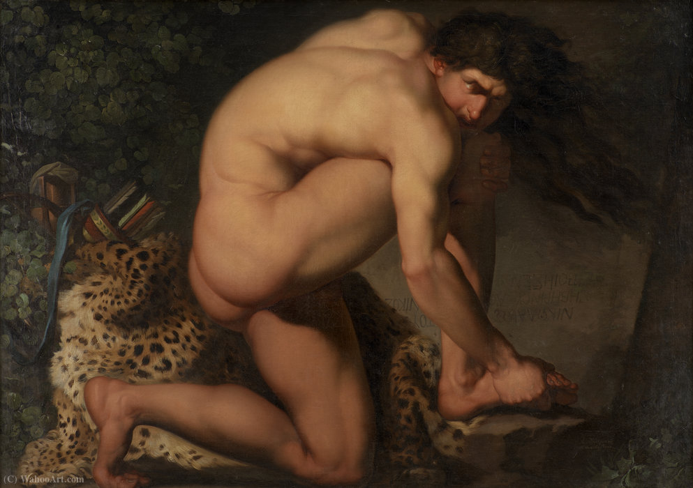 Wikioo.org – L'Encyclopédie des Beaux Arts - Peinture, Oeuvre de Nicolai Abraham Abildgaard - les blessés Philoctète