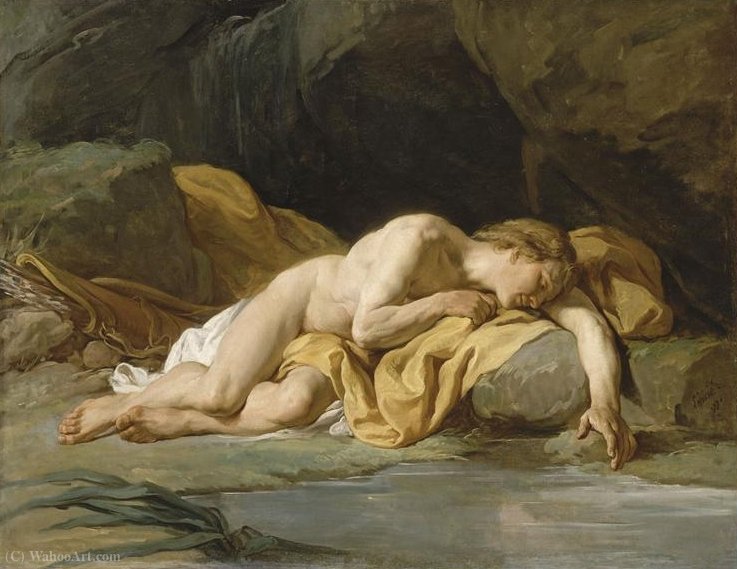 Wikioo.org – L'Enciclopedia delle Belle Arti - Pittura, Opere di Nicolas Bernard Lépicié - Narcisse