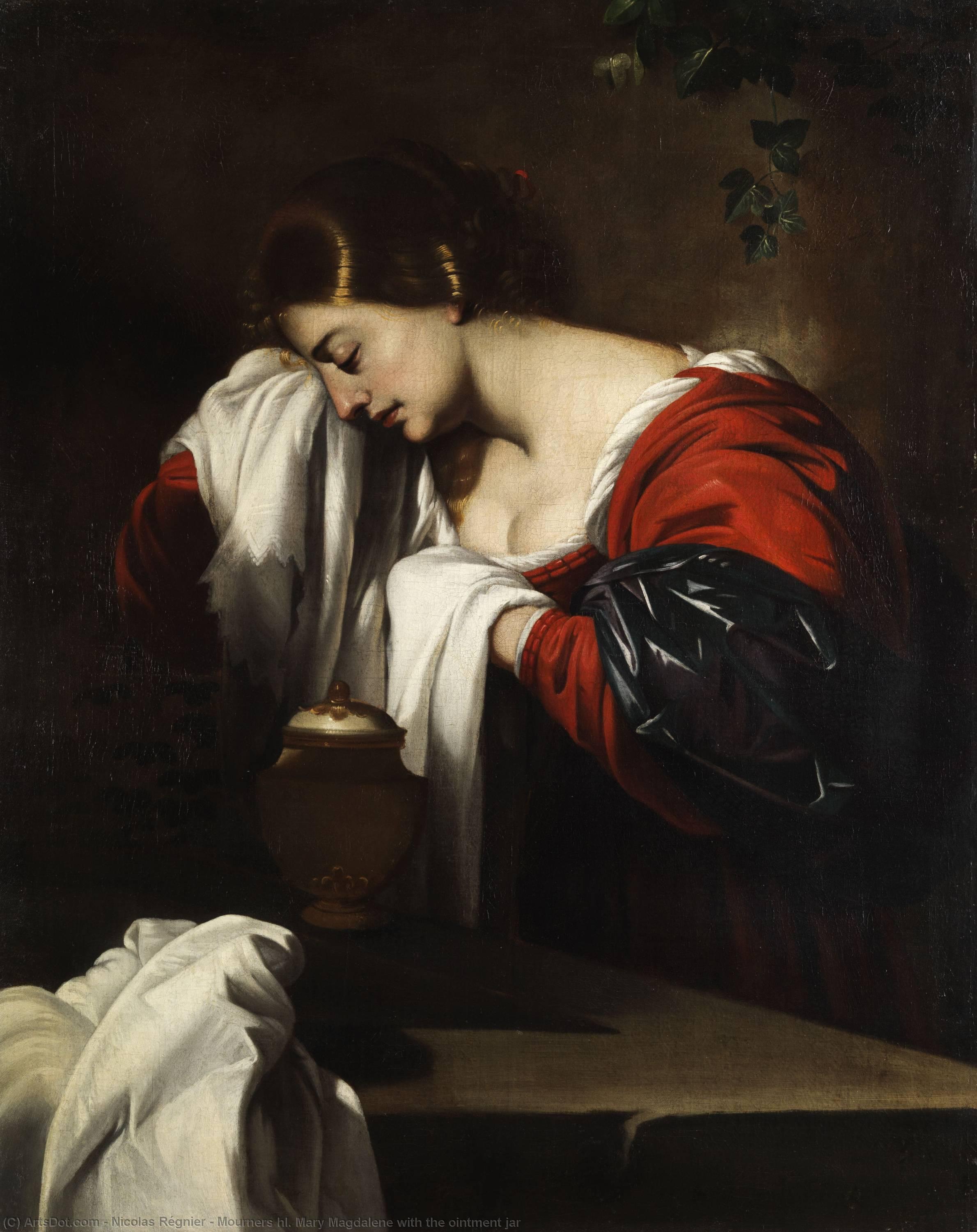 Wikioo.org - The Encyclopedia of Fine Arts - Painting, Artwork by Nicolas Régnier - Mourners hl. Mary Magdalene with the ointment jar