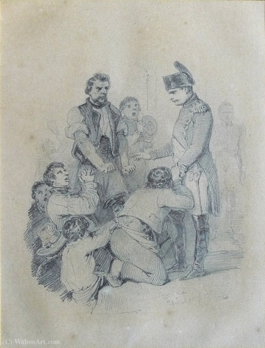 WikiOO.org - Enciclopédia das Belas Artes - Pintura, Arte por Nicolas Toussaint Charlet - Napoleonic scene