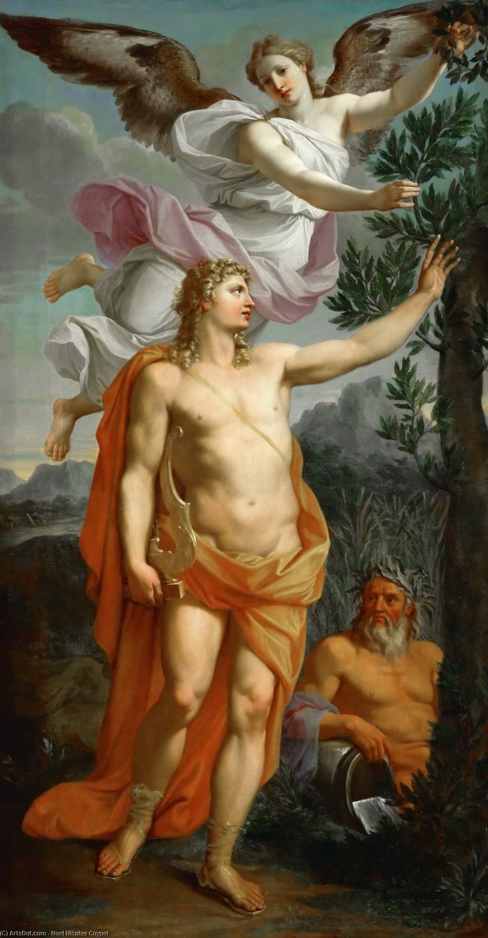 Wikioo.org – L'Enciclopedia delle Belle Arti - Pittura, Opere di Noel Nicolas Coypel - Apollo Incoronato dalla vittoria