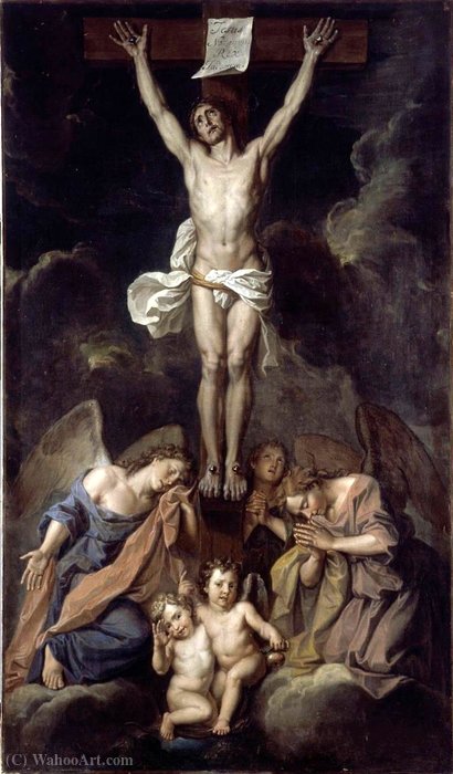 WikiOO.org - Enciclopédia das Belas Artes - Pintura, Arte por Noel Nicolas Coypel - Christ on the Cross