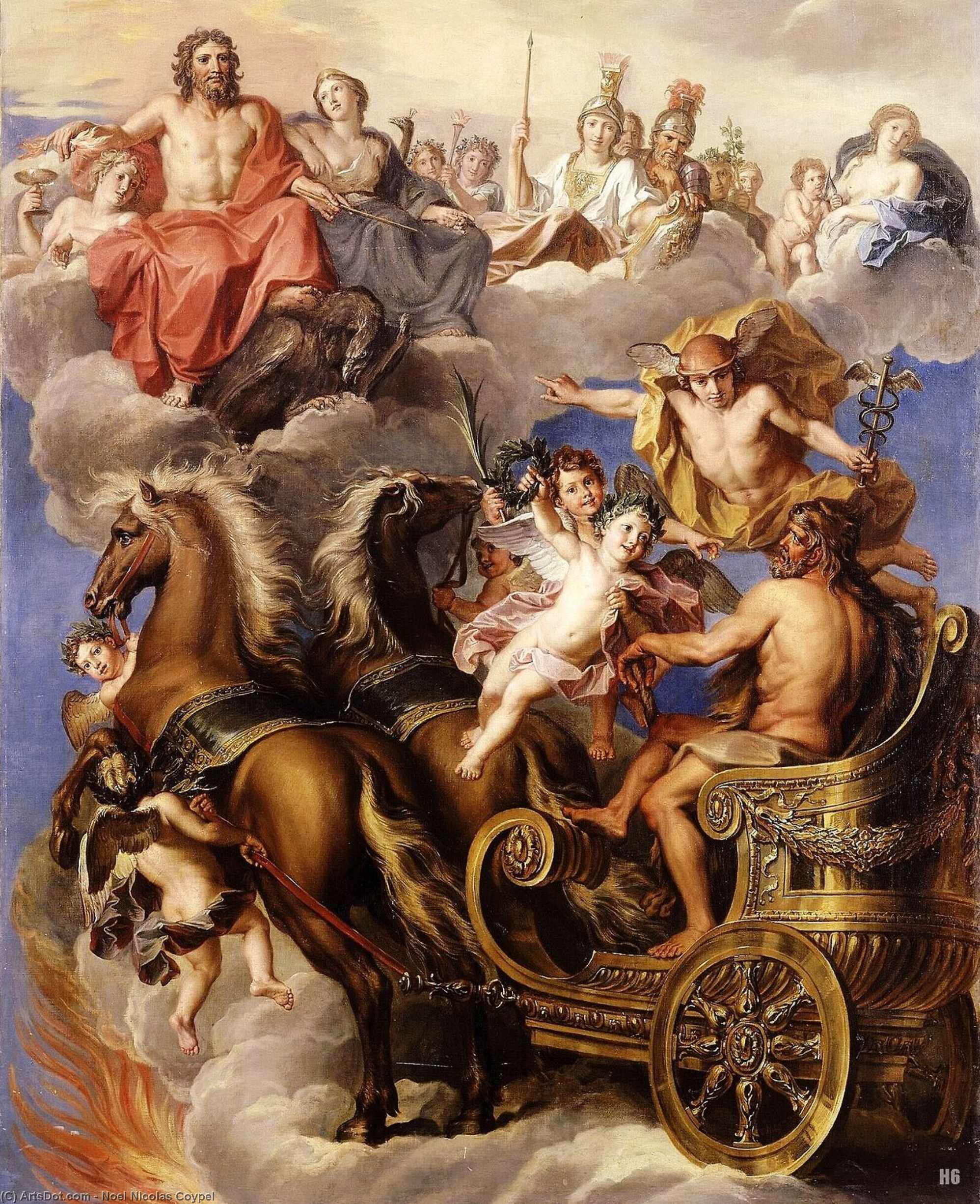 Wikioo.org - The Encyclopedia of Fine Arts - Painting, Artwork by Noel Nicolas Coypel - Story of Hercules - The Apotheosis of Hercules
