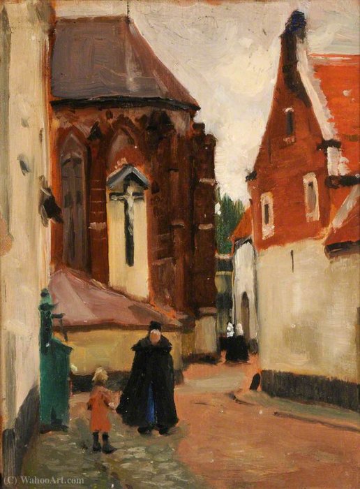 Wikioo.org - The Encyclopedia of Fine Arts - Painting, Artwork by Norman Garstin - Béguinage church