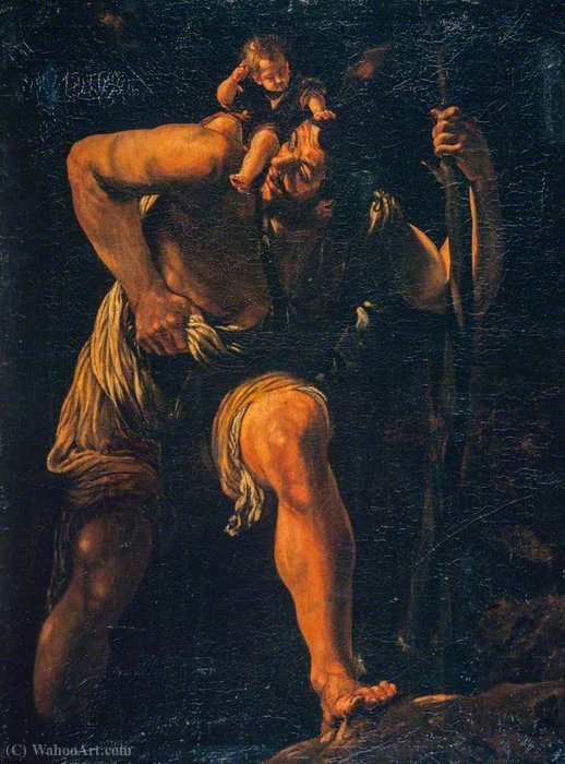 Wikioo.org - The Encyclopedia of Fine Arts - Painting, Artwork by Orazio Borgianni - Saint christopher