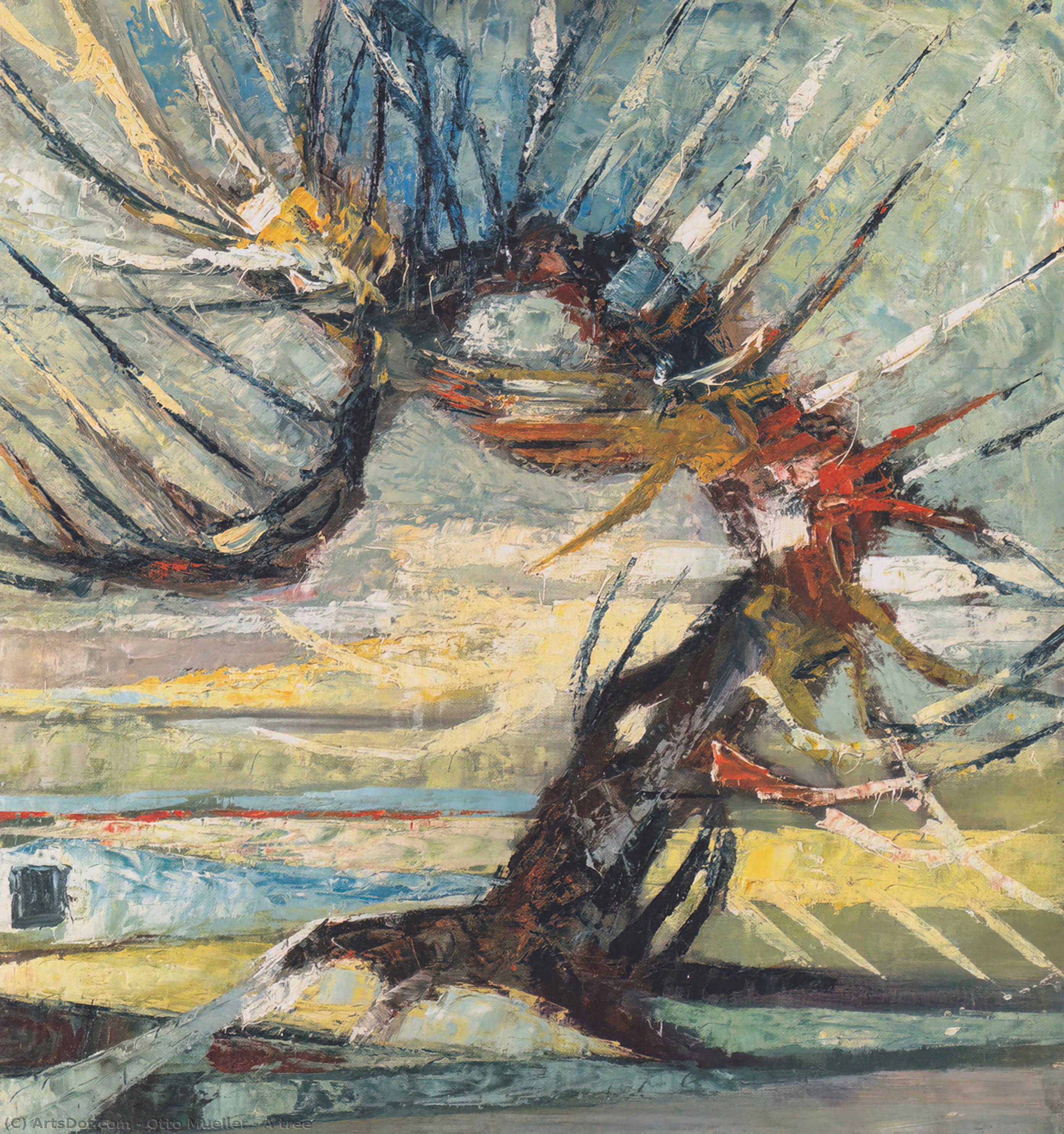 Wikioo.org – La Enciclopedia de las Bellas Artes - Pintura, Obras de arte de Otto Mueller - un árbol