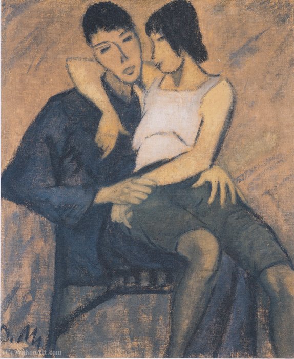 WikiOO.org - Encyclopedia of Fine Arts - Lukisan, Artwork Otto Mueller - Lovers