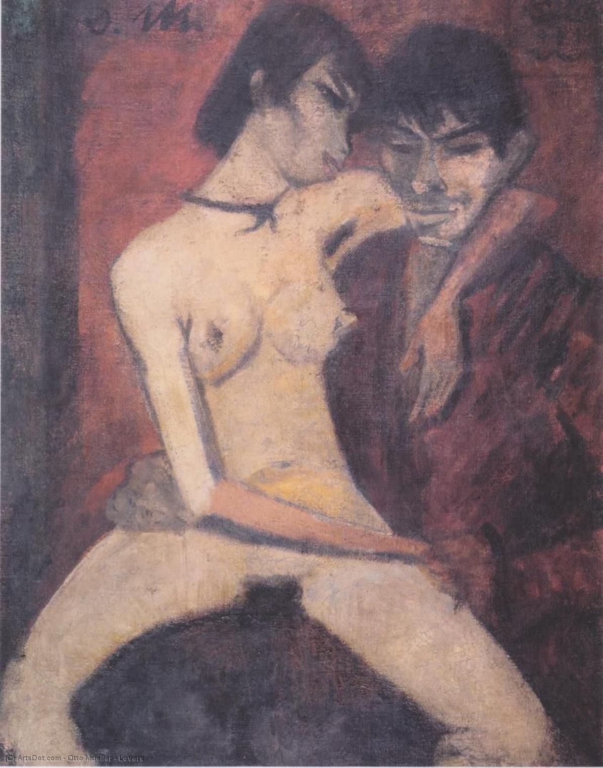 WikiOO.org - Encyclopedia of Fine Arts - Malba, Artwork Otto Mueller - Lovers