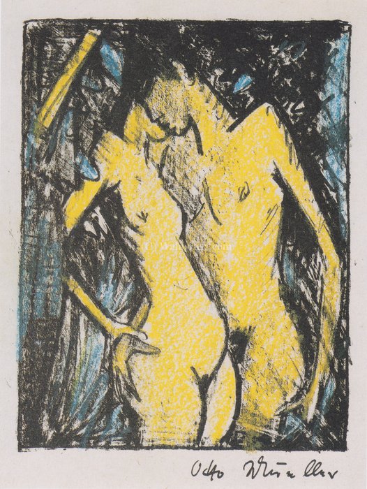 WikiOO.org - Encyclopedia of Fine Arts - Festés, Grafika Otto Mueller - Standing couple
