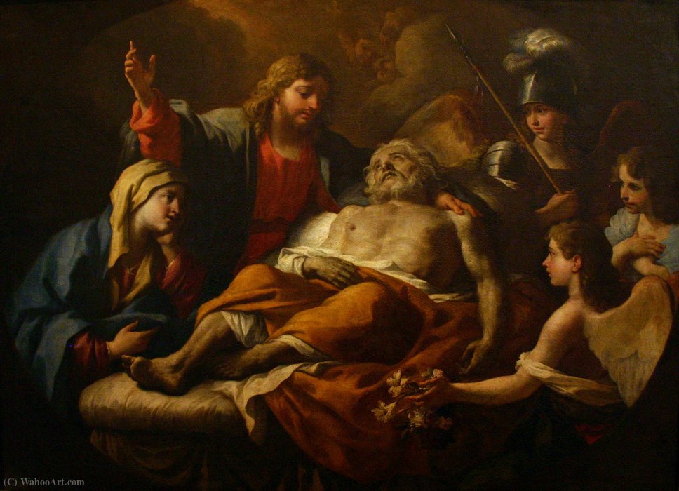 Wikioo.org - The Encyclopedia of Fine Arts - Painting, Artwork by Paolo De Matteis - Death of St Joseph