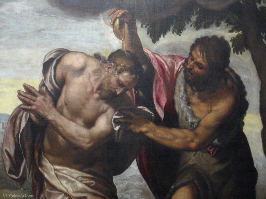 Wikoo.org - موسوعة الفنون الجميلة - اللوحة، العمل الفني Paolo Farinati - Baptism of Christ