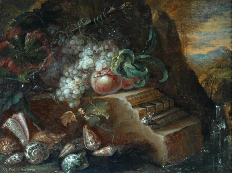 WikiOO.org - Encyclopedia of Fine Arts - Schilderen, Artwork Paolo Porpora - Fruit and Shells