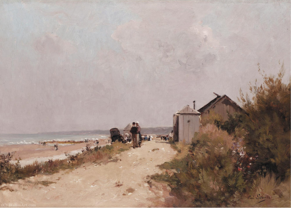 WikiOO.org - Encyclopedia of Fine Arts - Maalaus, taideteos Paul Lecomte - A day on the beach