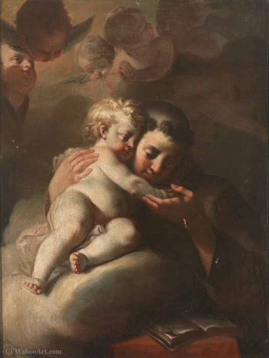 Wikioo.org - The Encyclopedia of Fine Arts - Painting, Artwork by Paul Troger - St. Anthony with the Christ Child