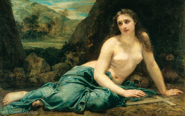 Wikioo.org – L'Encyclopédie des Beaux Arts - Peinture, Oeuvre de Paul-Jacques-Aimé Baudry - Le pénitent Madeleine