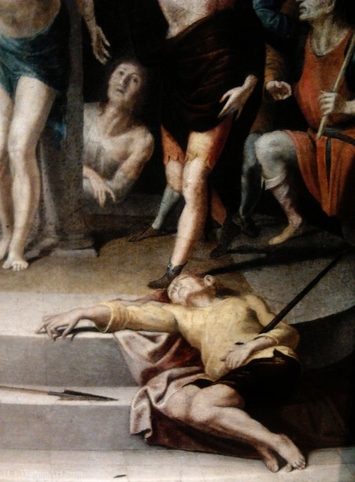 Wikioo.org - The Encyclopedia of Fine Arts - Painting, Artwork by Pedro De Campaña - Flagellation of Christ (detail).