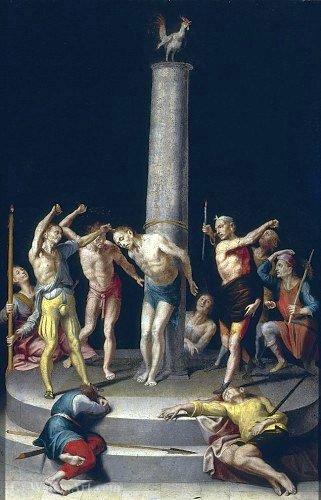 Wikioo.org - The Encyclopedia of Fine Arts - Painting, Artwork by Pedro De Campaña - Flagellation of Christ.