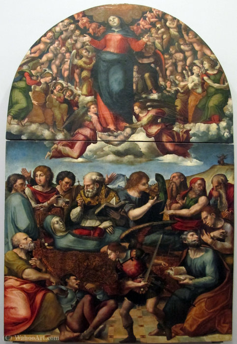 Wikioo.org - สารานุกรมวิจิตรศิลป์ - จิตรกรรม Pedro Machuca - Slumbering and the assumption of the Virgin
