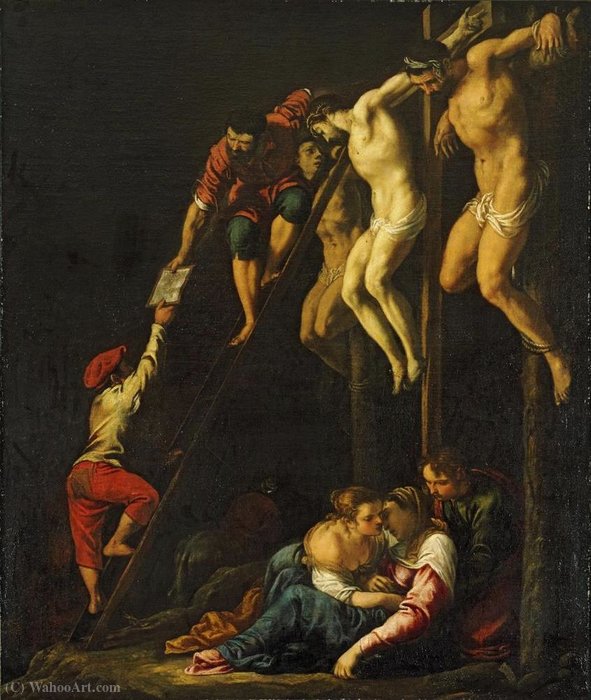 WikiOO.org - Encyclopedia of Fine Arts - Maleri, Artwork Pedro Orrente - The crucifixion