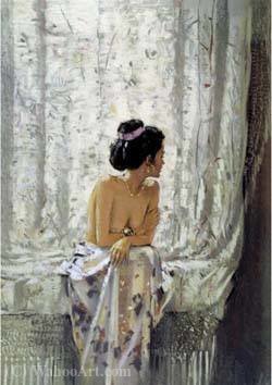 WikiOO.org - Encyclopedia of Fine Arts - Lukisan, Artwork Peter Johan Kraft - Chinese silk